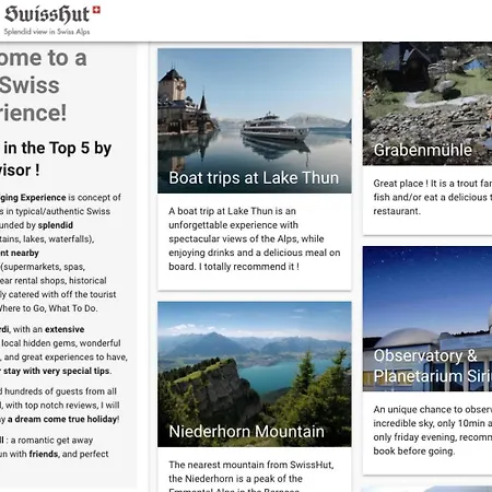 Apartment Swisshut Stunning Views Alps - Apart. Ringold Up *