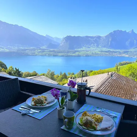 Concierge With Scenic Views And Long Stay By Swisshut Apartment Sigriswil